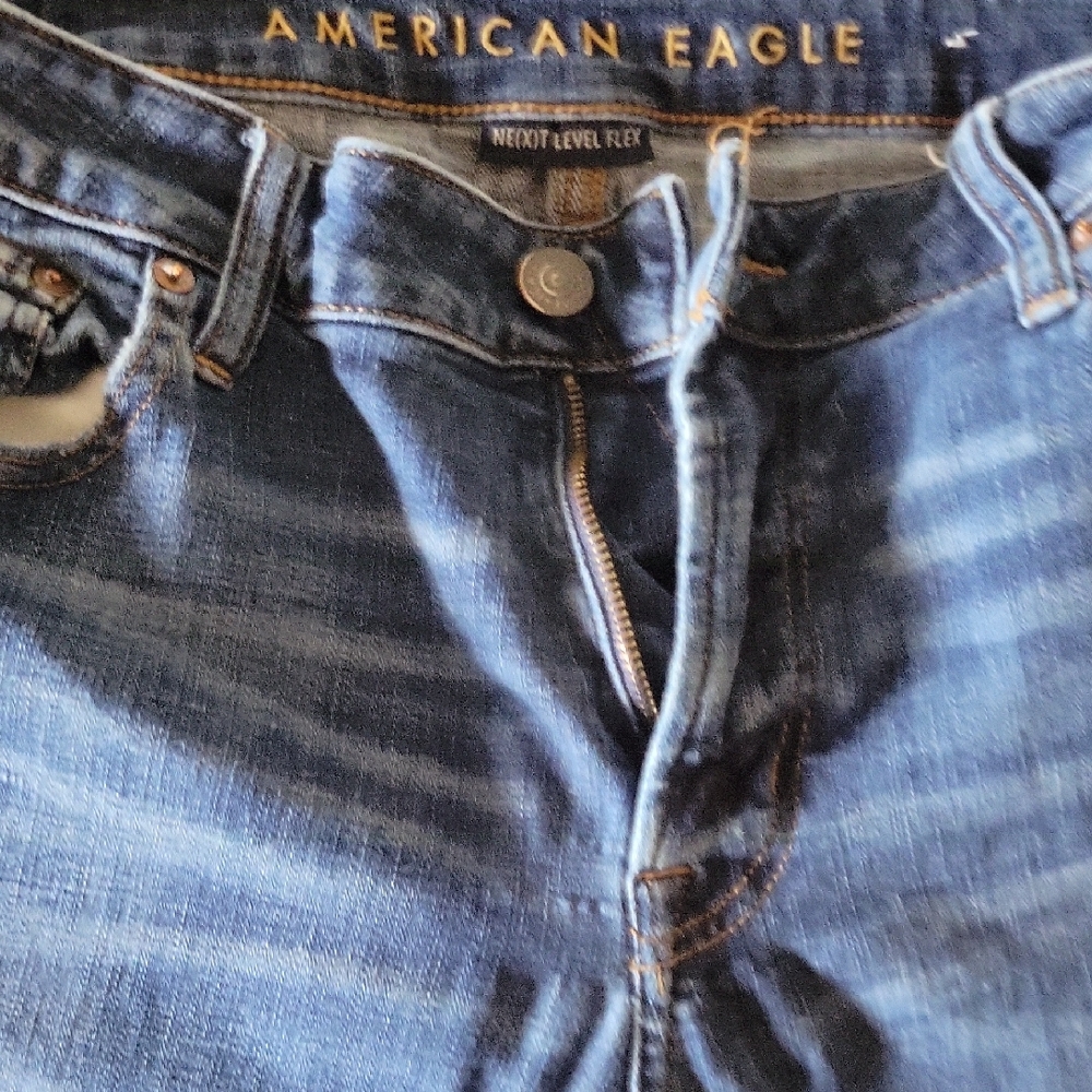 American Eagle Outfitters Blue Slim Straight Jeans